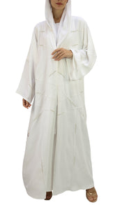 Elegant Handwork Front Open Abaya With Beads